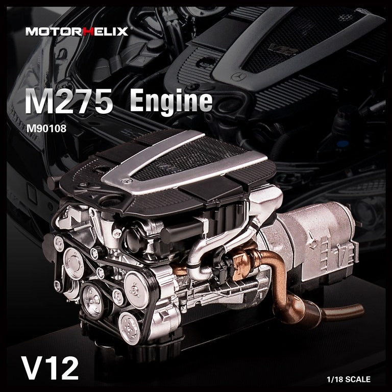 M90108 MOTORHELIX 1:18 Scale Mercedes-Benz M275 V12 Engine (W221 Version)