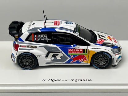 1:43 Spark S3785 Volkswagen Polo R WRC MONTE CARLO Rally 2014 #1 S. Ogier J. Ingrassia model car