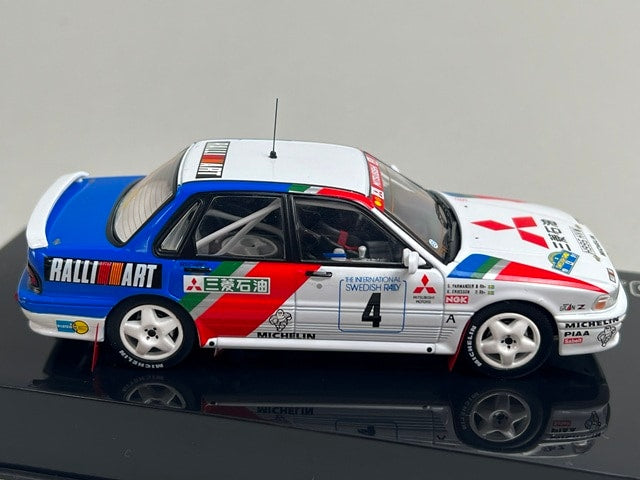 1:43 ixo KBI030 Mitsubishi Galant VR-4 Swedish Rally 1991 #4 K. Ericsson S. Permander model car