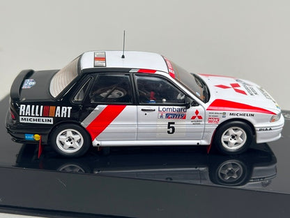 1:43 ixo KBI034 Mitsubishi Galant VR-4 RAC Rally 1988 #5 A. Vatanen B. Berglund model car