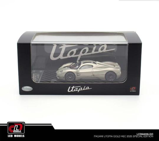 LCD64039-GO LCD 1:64 Pagani Utopia TMCS 2025 Malaysia Limited Edition Gold