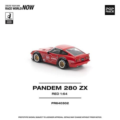 [ Pre-order ] PR640302 POP RACE 1:64 Pandem 280ZX RED (NEW TOOLING)