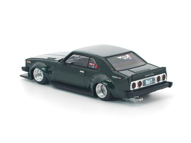 [ Pre-order ] PR640345 POP RACE 1:64 Nissan Skyline C210 DARK GREEN