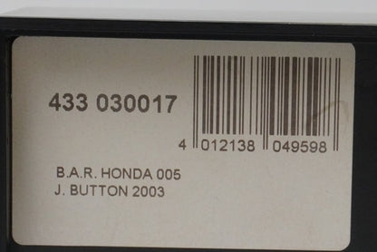 1:43 MINICHAMPS 433030017 BAR Honda 005 2003 #17 model car
