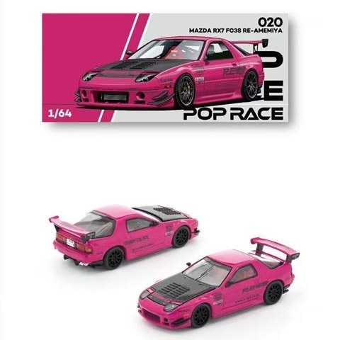 [ Pre-order ] PRE020 Enigma x POP RACE 1:64 Mazda Amemiya MAZDA RX7 FC3S RE-AMEMIYA pink (possible chase car)