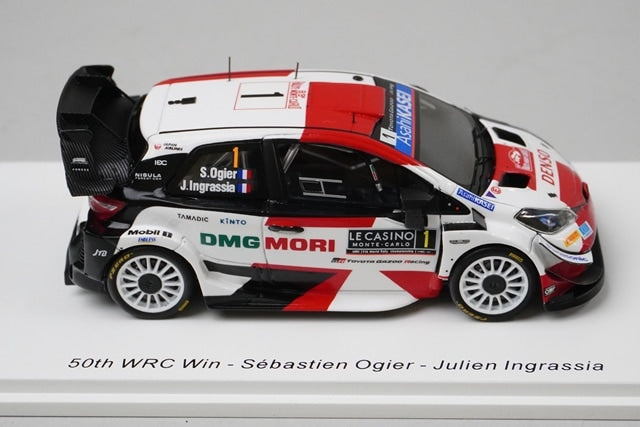 1:43 SPARK S6582 Toyota Yaris WRC Monte Carlo Rally 2021 #1 S. Ogier / J. Ingrassia model car