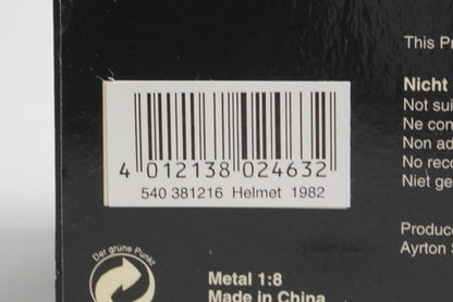 1:43 MINICHAMPS 540381216 Helmet 1982 Ayrton Senna model car