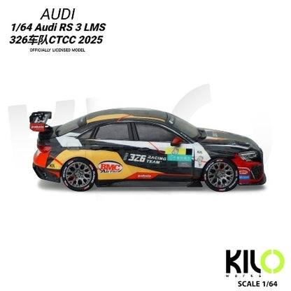 [ Pre-order ] KLW0024-4 KILOworks 1:64 Audi RS 3 LMS 326 Team CTCC 2025