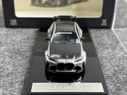 SW Street Weapon 1:64 BMW G82 M4 Wide-Body Modified Modification Alexander Silver Carbon Cap