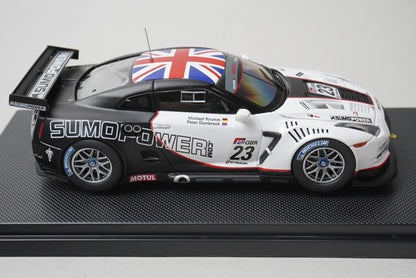 1:43 EBBRO 44383 Nissan GT-R GT1 Sumo Power GT 2010 #23 White Black model car
