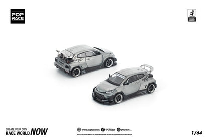 [ Pre-order ] PR640329 POP RACE 1:64 PANDEM GR YARIS RAW METAL Pandem GR Yaris RAW Finish