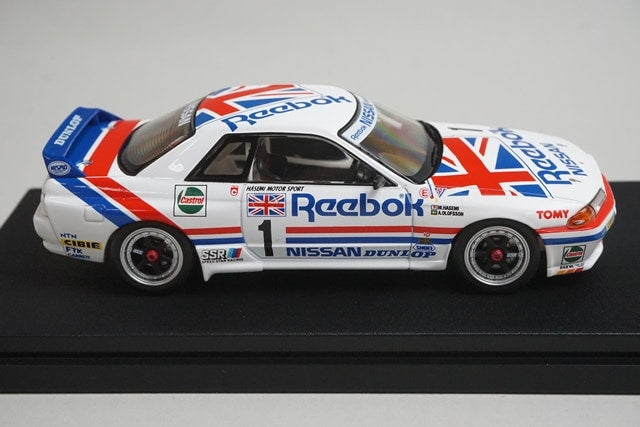 1:43 HPI 8605 Mirage Nissan Reebok Skyline GT-R JTC West Japan 1990 #1 model car