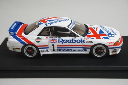 1:43 HPI 8605 Mirage Nissan Reebok Skyline GT-R JTC West Japan 1990 #1 model car