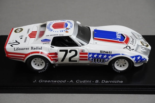 1:43 SPARK S5075 Chevrolet Corvette Le Mans 1972 #72 model car