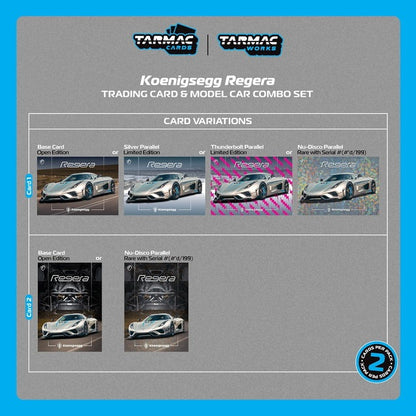 T64G-TL017-SL Tarmac Works 1:64 Koenigsegg Regera Silver Metallic / Blue Accents