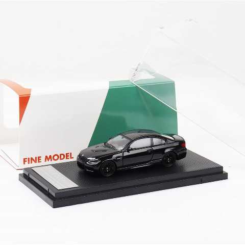 Fine model 1:64 BMW Coupe M3 E92 COUPE Metallic Black Carbon Top model car