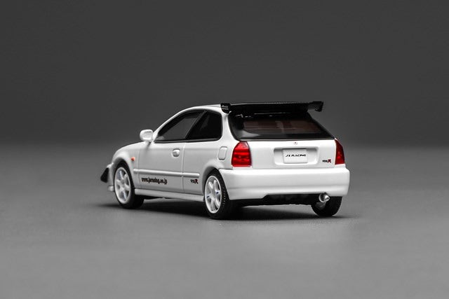 [ Pre-order ] M65029 MOTORHELIX 1:64 Honda Civic TYPE R (EK9) J's Racing Livery White