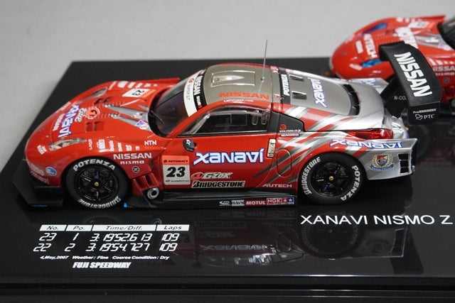 1:43 EBBRO KWAM122001 Dealer Nissan 07 Nismo GT500 Z Fuji 1-2 FINISH! Set of 2 #23 #22 model car