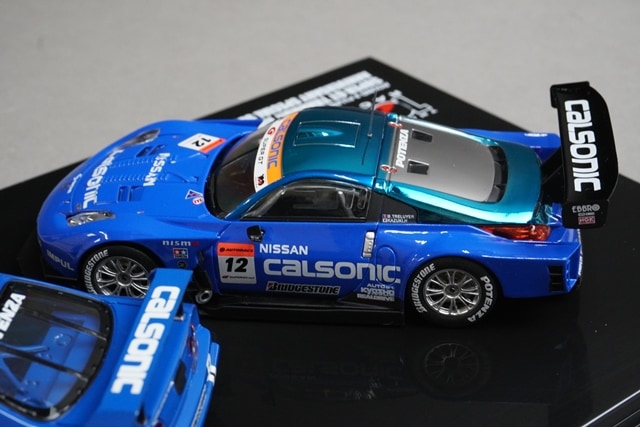 1:43 EBBRO Fuji Speedway Nissan Calsonic THANKS 100th Race Anniversary Special Set of 2 #12 #1 model car