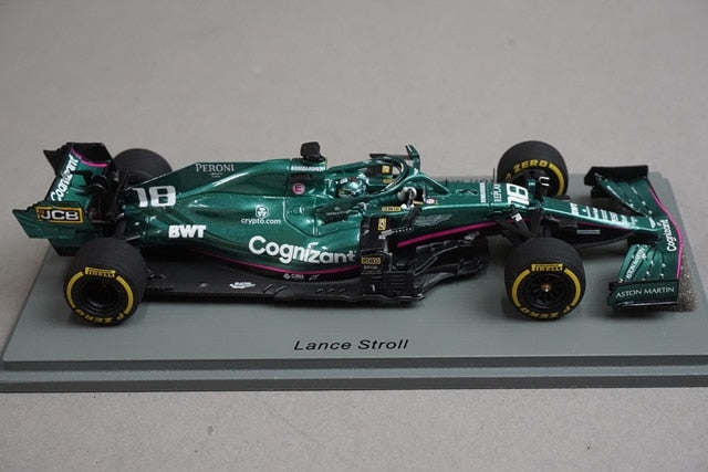 1:43 Spark S7673 Aston Martin AMR21 Bahrain GP 2021 #18 L. Stroll model car