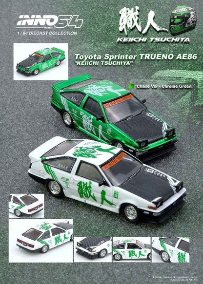 [ Pre-order ] IN64-AE86-KT INNO model 1:64 Toyota Sprinter Trueno AE86 "KEIICHI TSUCHIYA"