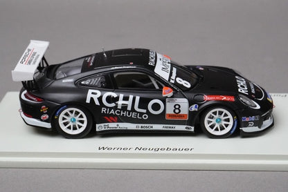 1:43 SPARK S8502 Porsche 911 GT3 Carrera Cup Brazil Champion 2018 #8 model car