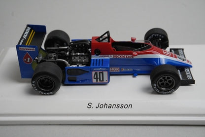 1:43 Rave R70253 Spirit Honda 201C Dutch GP 1983 #40 S. Johansson model car