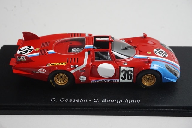 1:43 SPARK S8800 Alfa Romeo 33/2 Le Mans 1969 #36 G. Gosselin C. Bourgoigner model car