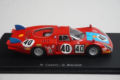 1:43 SPARK S4368 Alfa Romeo 33/2 Le Mans 6th place 1968 #40 M. Casoni G. Biscardi model car