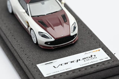[ Pre-order ] Autotune Model 1:64 Aston Martin Vanquish Zagato Shooting Brake, Pearl White/Red Carbon Fiber
