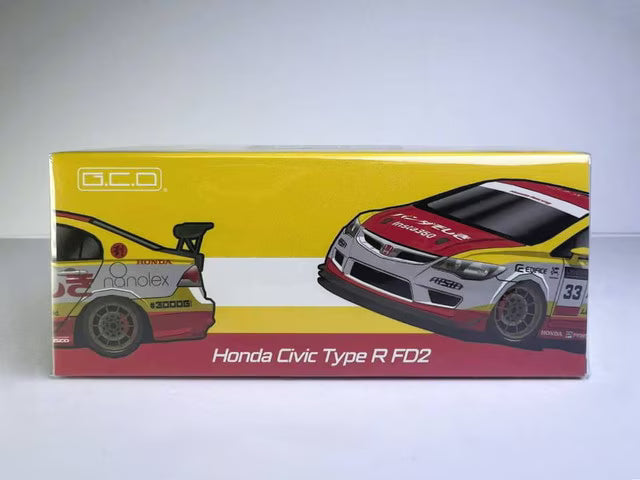 GCD Gaincorp Products 1:64 Civic Type-R FD2 Red-White #33 Singapore Limited Edition