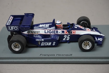 1:43 Spark S7416 Ligier JS23 Brazilian GP 1984 #25 F. Hesnault