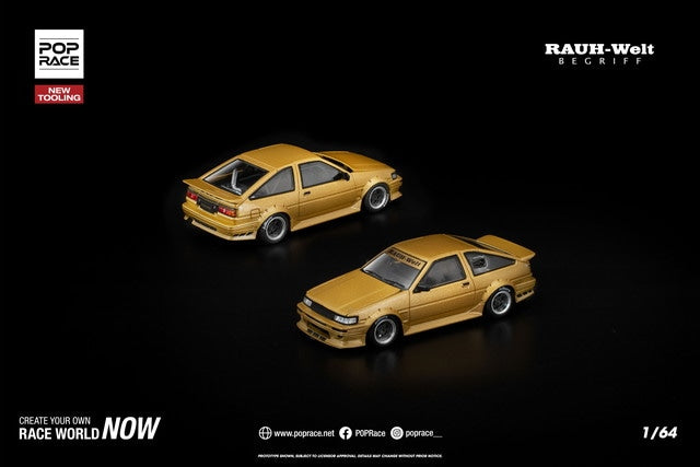 [ Pre-order ] PR640411 POP RACE 1:64 RWB AE86 GOLD