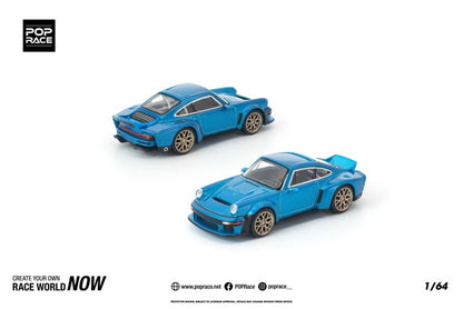 [ Pre-order ] PR640449 POP RACE 1:64 Singer DLS Turbo Metallic Blue