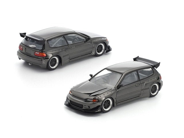 [ Pre-order ] PRDC007 POP RACE 1:64 Pandem Civic EG6 Dark Chrome