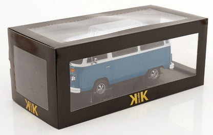 [ Pre-order ] KKDC181362F KK scale 1:18 Volkswagen VW Bus T2b 1972 Blue/White Fuchs-Rims