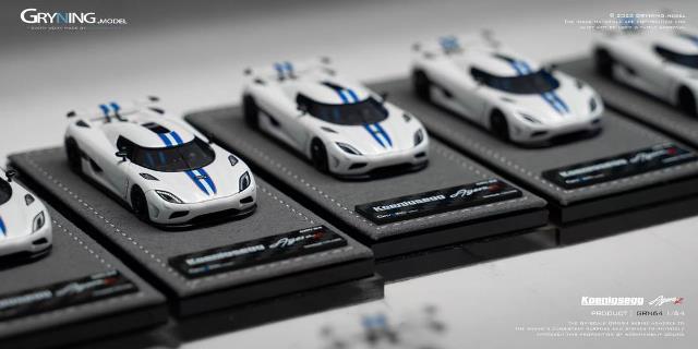 [ Pre-order ] GA003D GRYNING.model 1:64 Koenigsegg Agera R Bright White/Blue