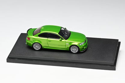[ Pre-order ] 7CM Model 1:64 BMW 1M Coupe (E82) silver style 359 multi-spoke wheels Frozen Tampa Bay Green Metallic