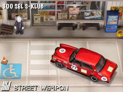 [ Pre-order ] SW Street Weapon 1:64 300SEL S-KLUB Modified Red Pig