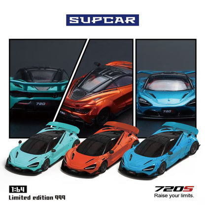 [ Pre-order ] SC64043 SUPCAR SC 1:64 McLaren 720S Cyan Blue Ordinary