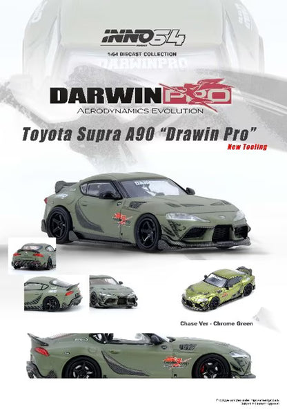 [ Pre-order ] IN64-A90DP-MATGR INNO MODELS 1:64 Toyota Supra A90 DARWIN PRO Matte Green