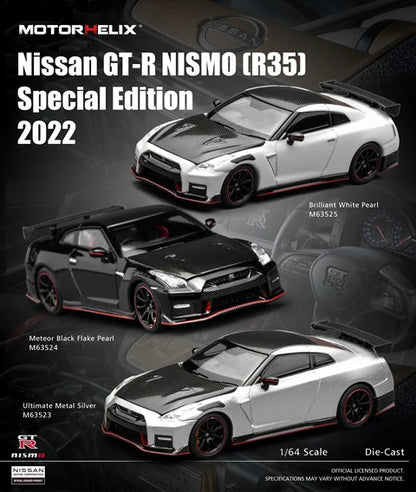 [ Pre-order ] M63524 MOTORHELIX 1:64 Nissan GT-R NISMO (R35) Special Edition 2022 Meteor Black Flake Pearl