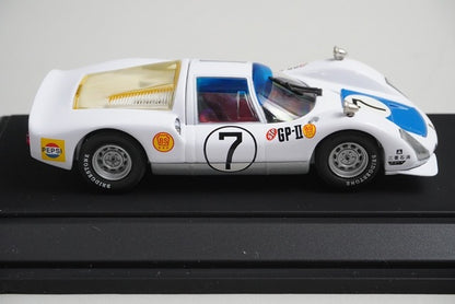 1:43 EBBRO 43373 Porsche 906 Carrera 6 Japanese Grand Prix 1967 #7 White/Blue