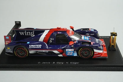 1:43 Spark S9133S BAM Custom Oreca 07 Gibson United Autosports LMP2 Class Le Mans 24H Winner 2024 #22