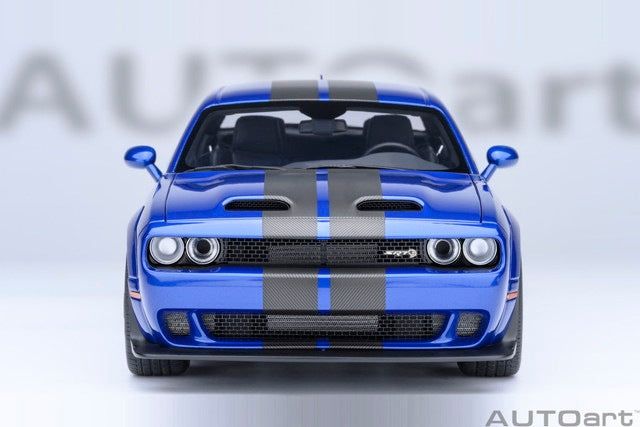 [ Pre-order ] 71763 AUTOart 1:18 Dodge Challenger SRT Jailbreak 2022 (Metallic Blue with Carbon Black Stripes <INDIGO BLUE>)
