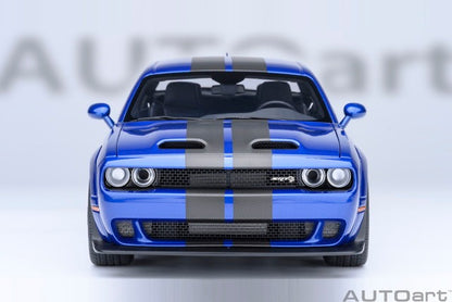 [ Pre-order ] 71763 AUTOart 1:18 Dodge Challenger SRT Jailbreak 2022 (Metallic Blue with Carbon Black Stripes <INDIGO BLUE>)