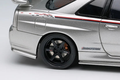 [ Pre-order ] EM792 Make Up EIDOLON 1:43 Nissan NISMO R34 Z-tune Prototype 2001 Silver with NISMO Stripes