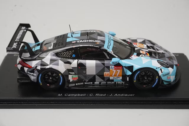 1:43 Spark S7039 Porsche 911 RSR Dempsey Proton Racing LMGTE Am class Le Mans 24 Hours Winner 2018 #77