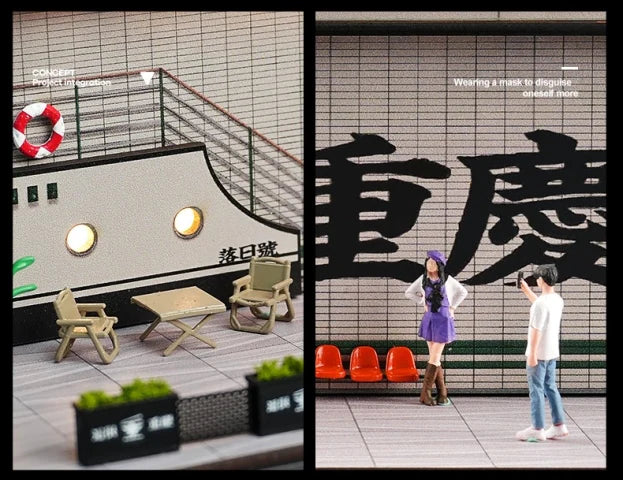 SCJ82022-A 収蔵家 Diorama 1:64 Overseas City Diorama Chongqing Popular Photo Spot
