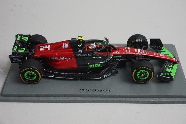 1:43 Spark S8922 Alfa Romeo F1 Team KICK C43 Belgian GP 2023 #24 Guanyu Zhou